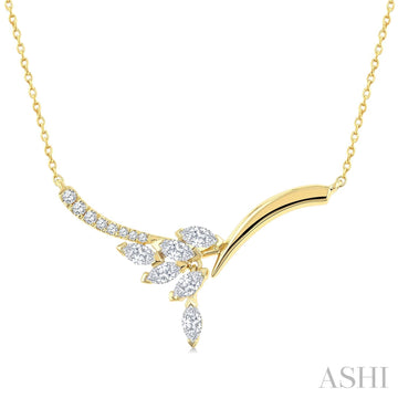 Diamond Floral Drop Necklace